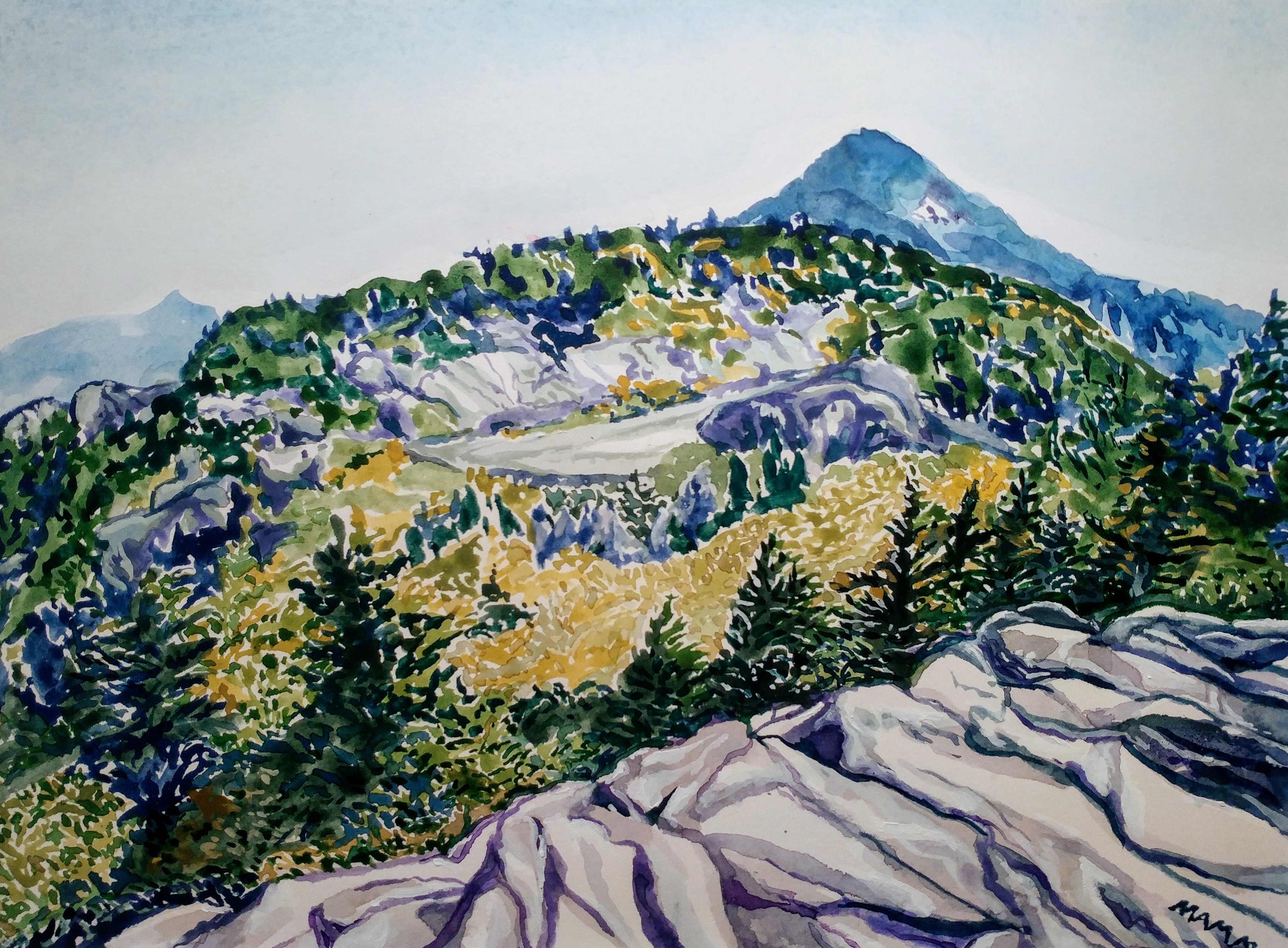 Grandfather Mountain watercolor
