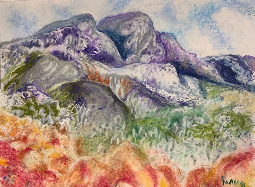 Majesty 4 embellished monotype 19" H x 22"W $350.00 framed